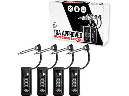 4-Pack TSA Approved MonoShaft™ Gun Case Lock