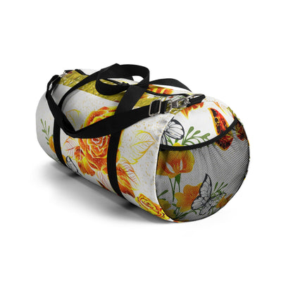 Custom-Print Duffel Bag – Orange Blooms