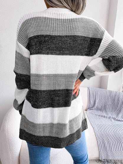 Cozy Charm Lantern Sleeve Cardigan