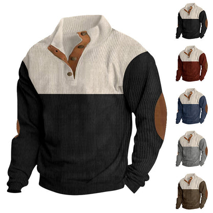 Suéter deportivo informal de cuello alto para hombre