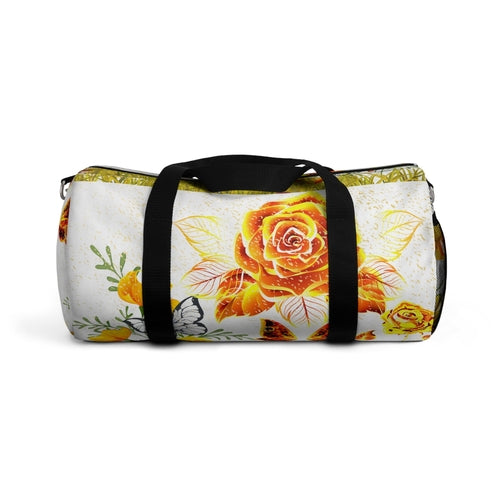 Custom-Print Duffel Bag – Orange Blooms