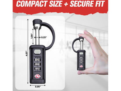 4-Pack TSA Approved MonoShaft™ Gun Case Lock