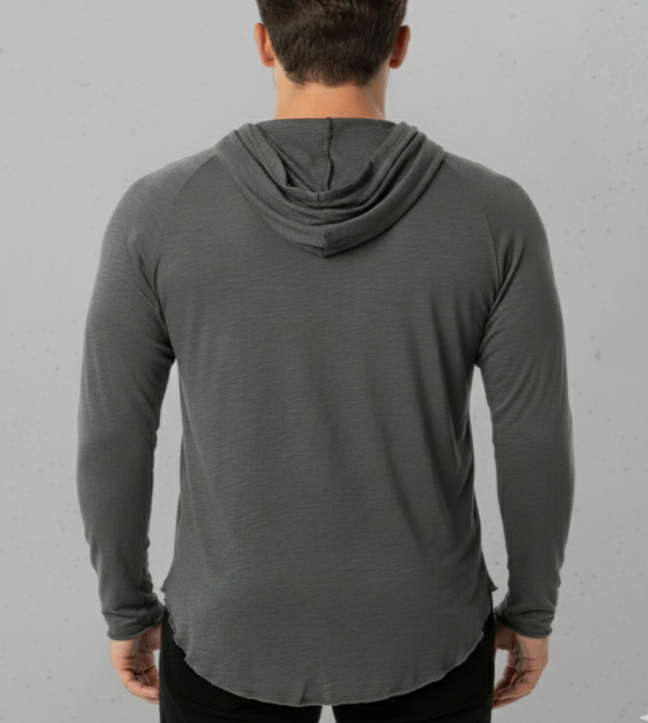 Kinetix 4 Corners '25 Men's T-Shirt Hoodie - Ash Gray