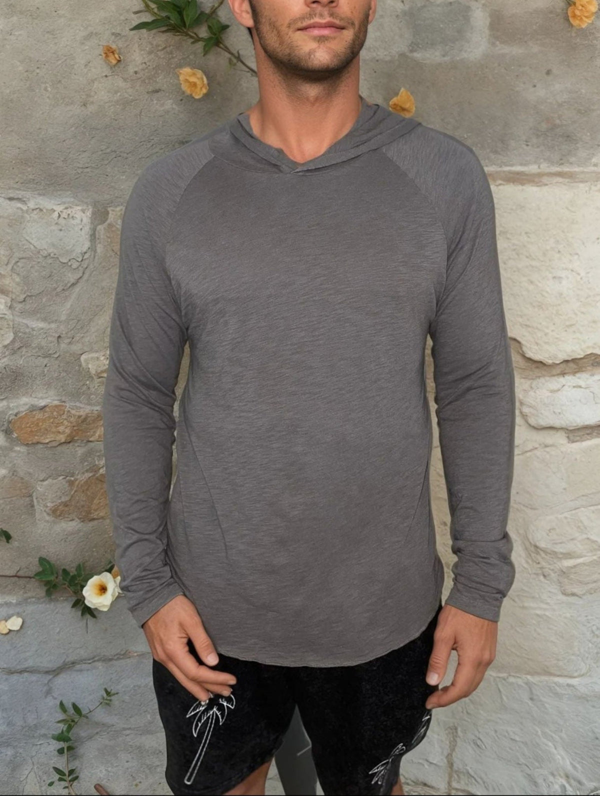 Kinetix 4 Corners '25 Men's T-Shirt Hoodie - Ash Gray