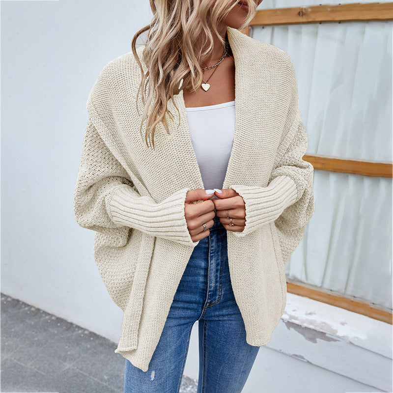 Luxe Layer Oversized Knit Cardigan – Lapel Edition