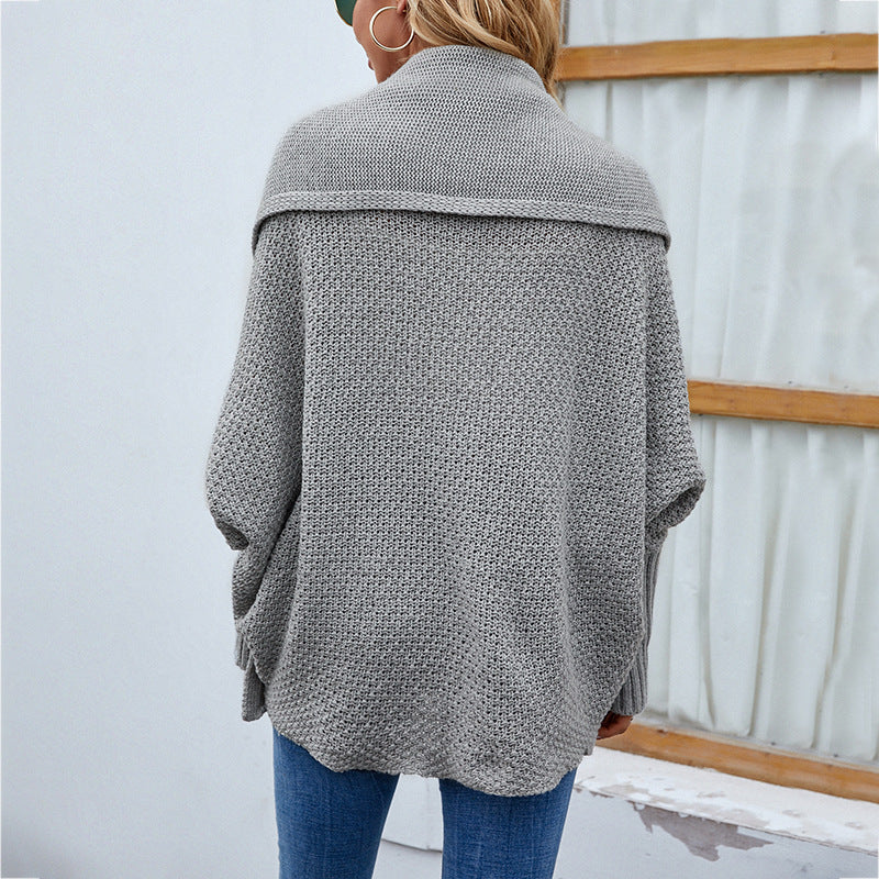 Luxe Layer Oversized Knit Cardigan – Lapel Edition