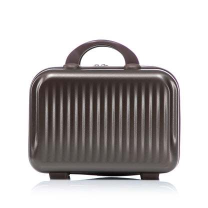 ABS Spinner Wheel Luggage Set with Cosmetic Case - Brown