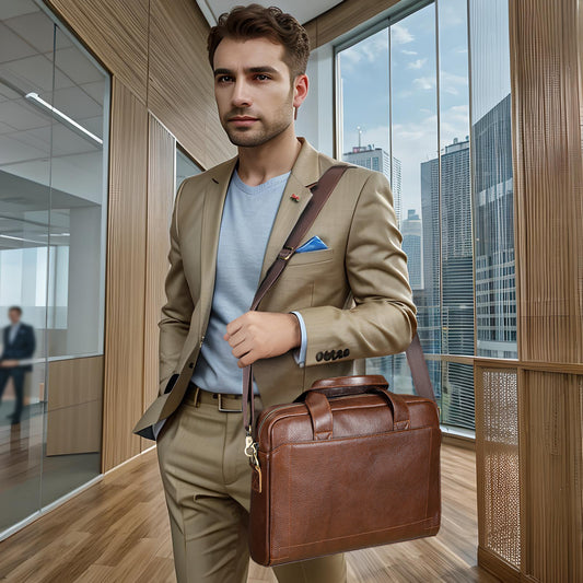 Sac à bandoulière en cuir pour homme