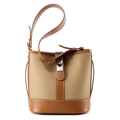 NewLuxe Carryall Cowhide Bucket Bag