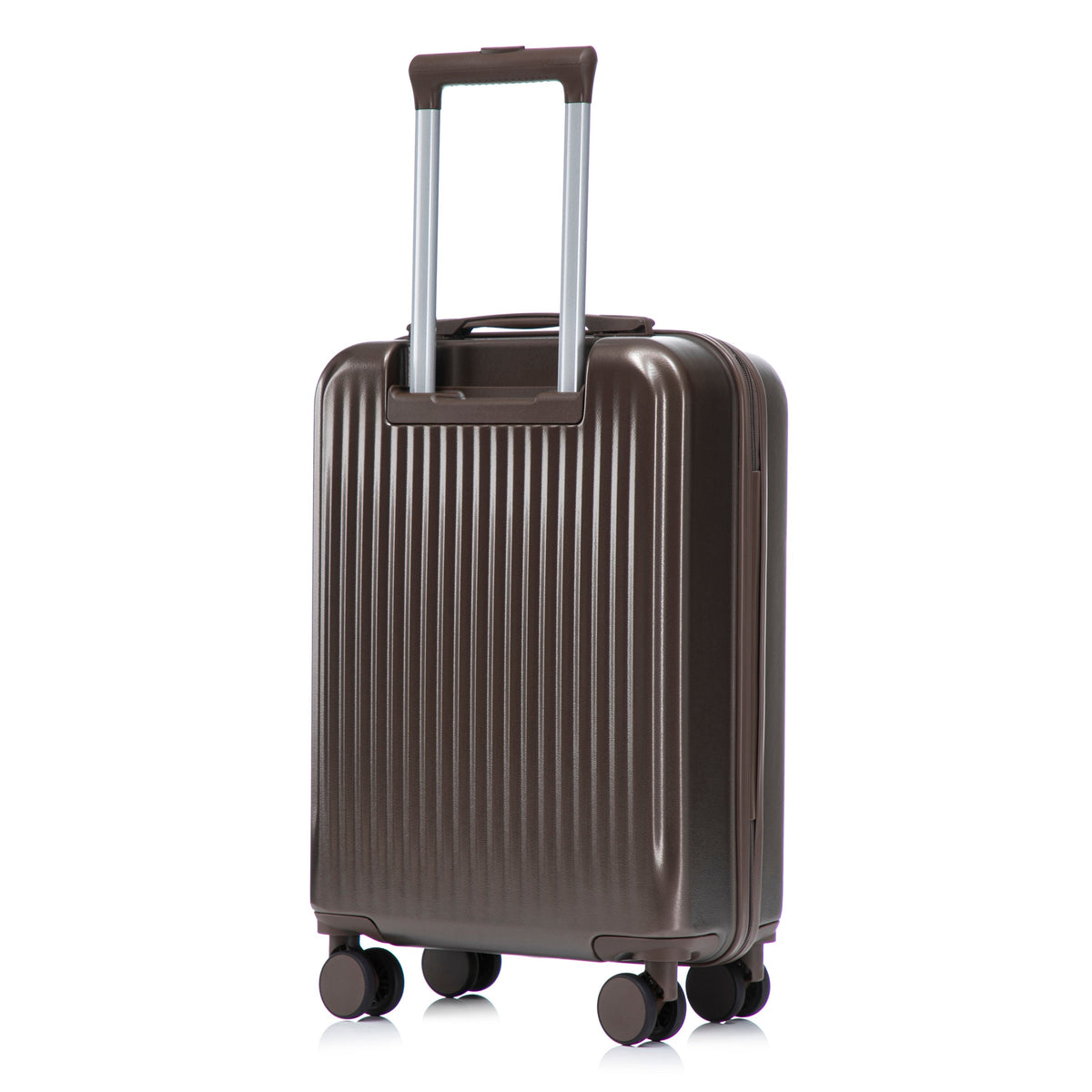 ABS Spinner Wheel Luggage Set with Cosmetic Case - Brown