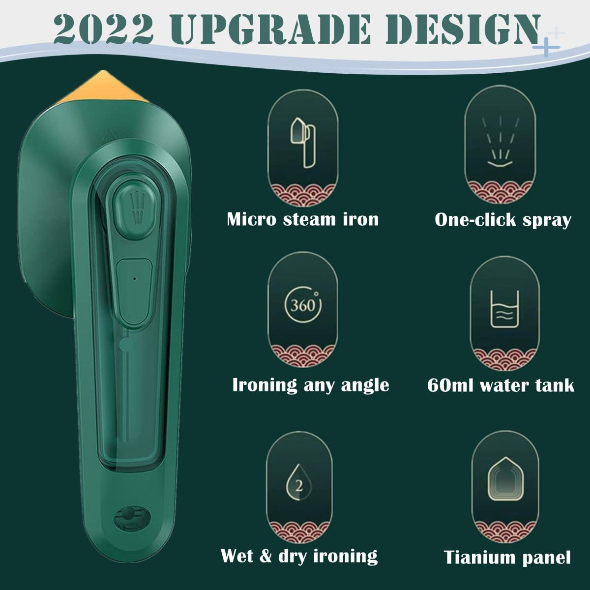 Mini Portable Travel Garment Steamer & Iron