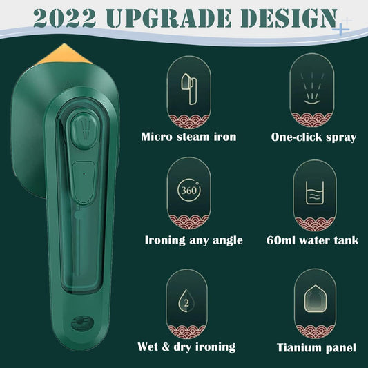 Mini Portable Travel Garment Steamer & Iron