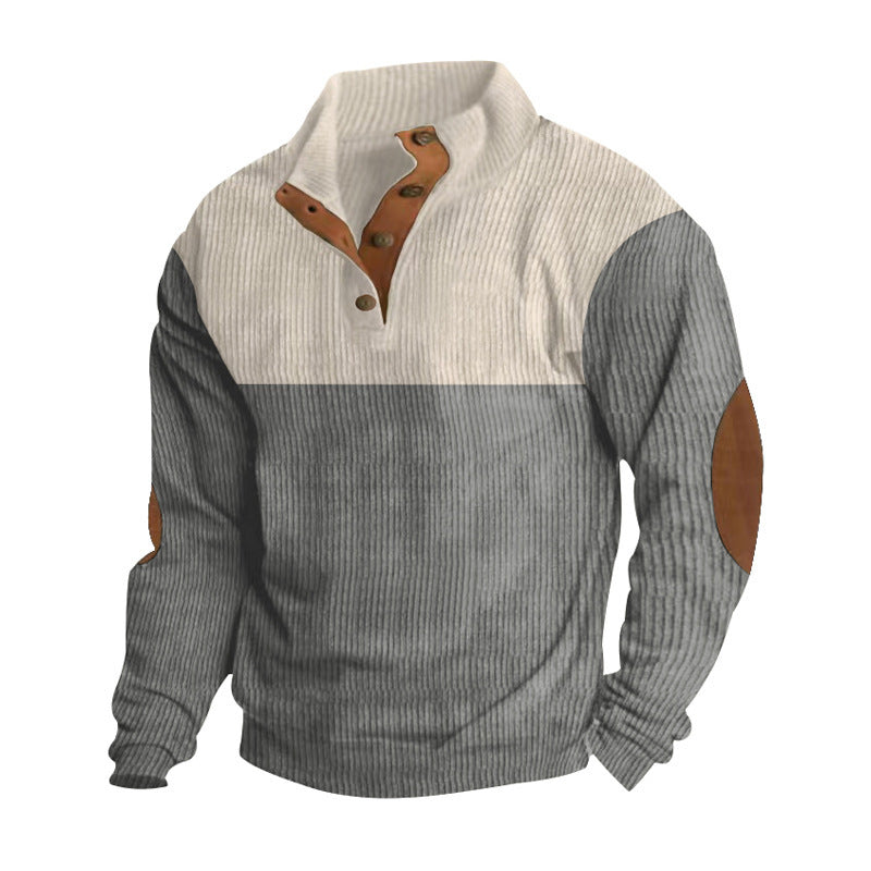 Suéter deportivo informal de cuello alto para hombre