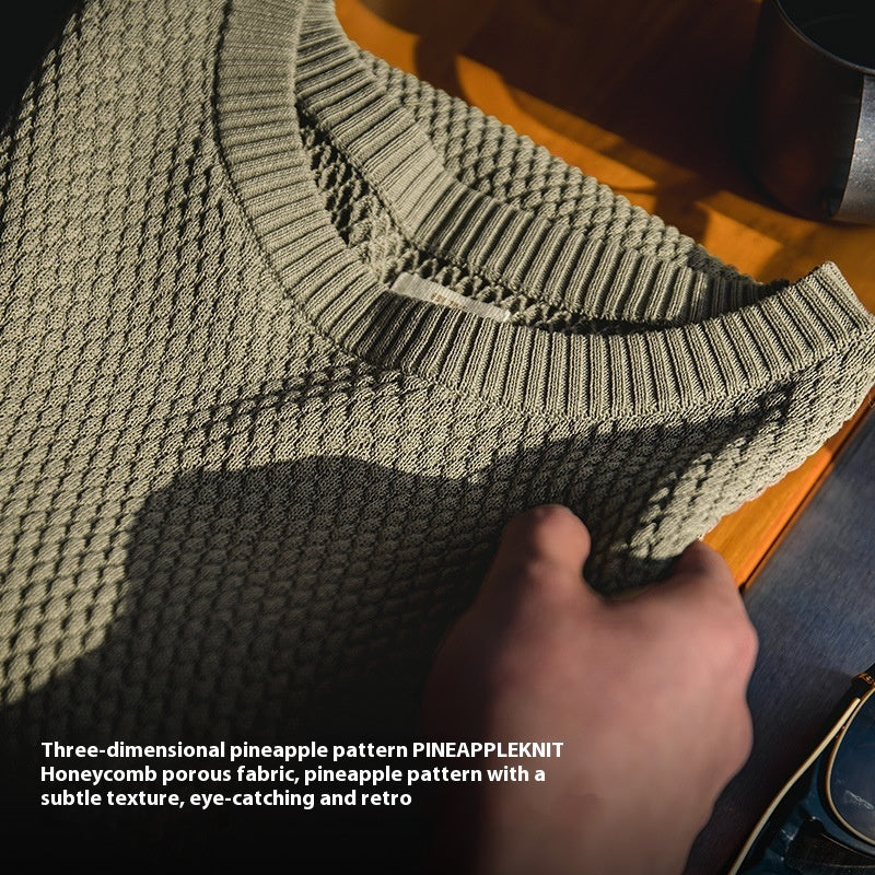 Men's Knitting T-shirt Pineapple Pattern 3D