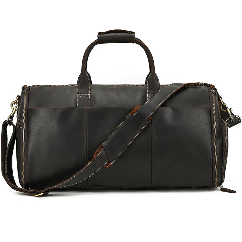 Vintage Multifunctional Leather Duffle Bag