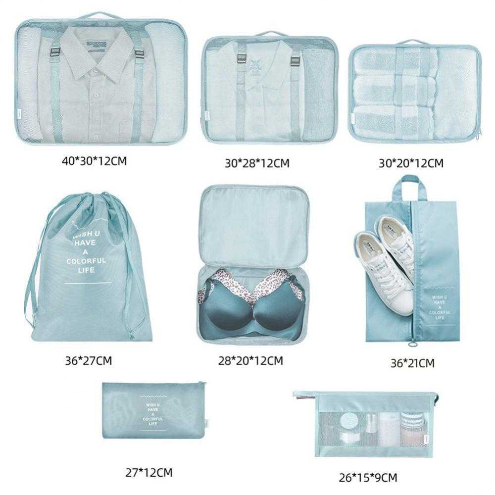 8-Piece Luggage Divider Bag Set baggage set Travel Essentials Shop Travel Happy Travel Happy