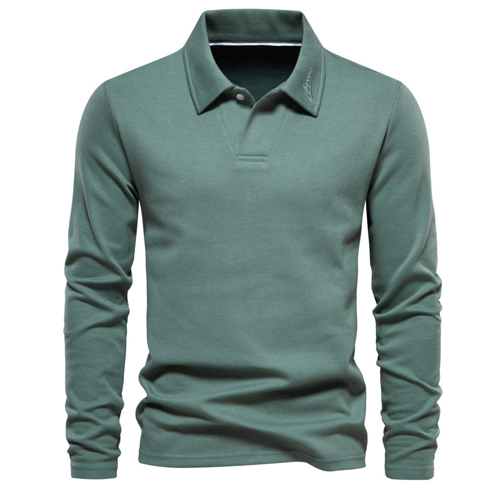 The Dapper Lapel Long-Sleeve Polo