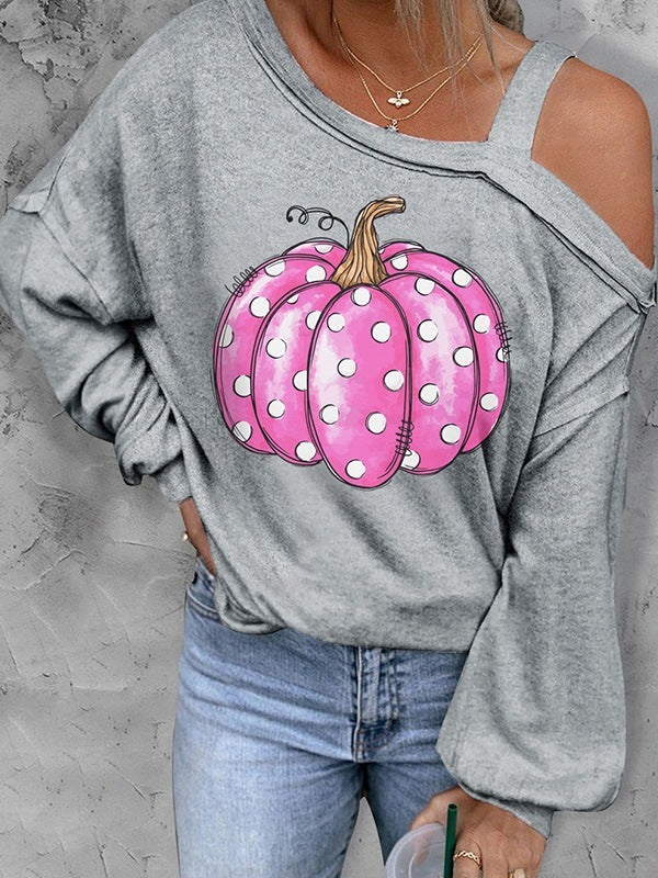 Halloween Christmas Pumpkin Printed Sweater