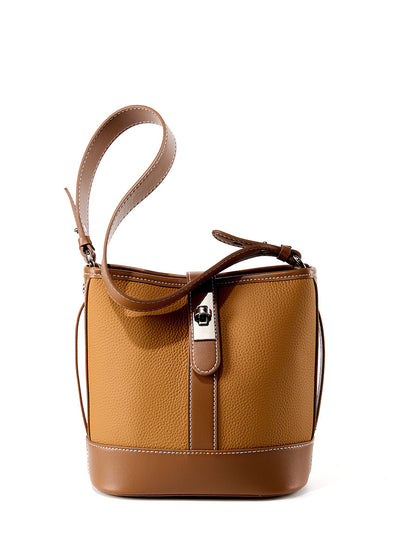 NewLuxe Carryall Cowhide Bucket Bag