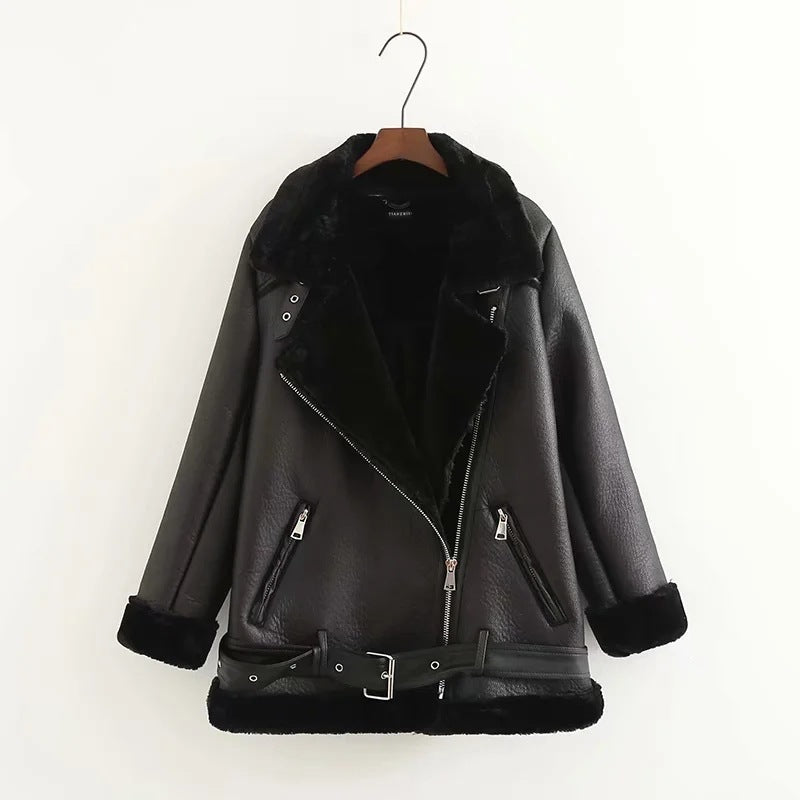 Urban Edge PU Leather Belted Jacket – Bold, Stylish, and Fierce