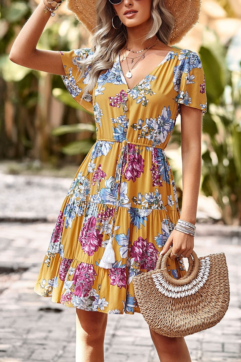 Women Summer Casual Printed Maxi Dress Party Evening Dresses