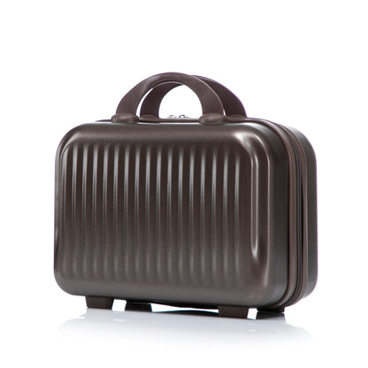 ABS Spinner Wheel Luggage Set with Cosmetic Case - Brown