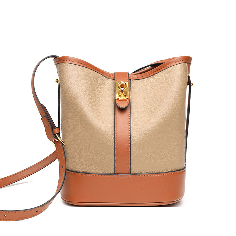 Luxe Carryall Cowhide Bucket Bag