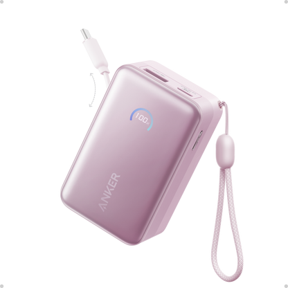 Anker Nano Power Bank (10K, 45W, Built-In Retractable USB-C Cable)