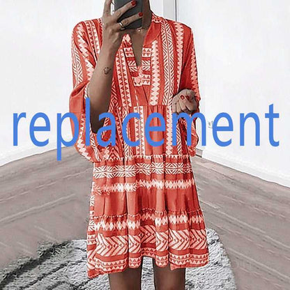 ANDREA - Fashionable Boho Midi Dress in Cotton and Linen Travel Essentials Shop Travel Happy Travel Happy 