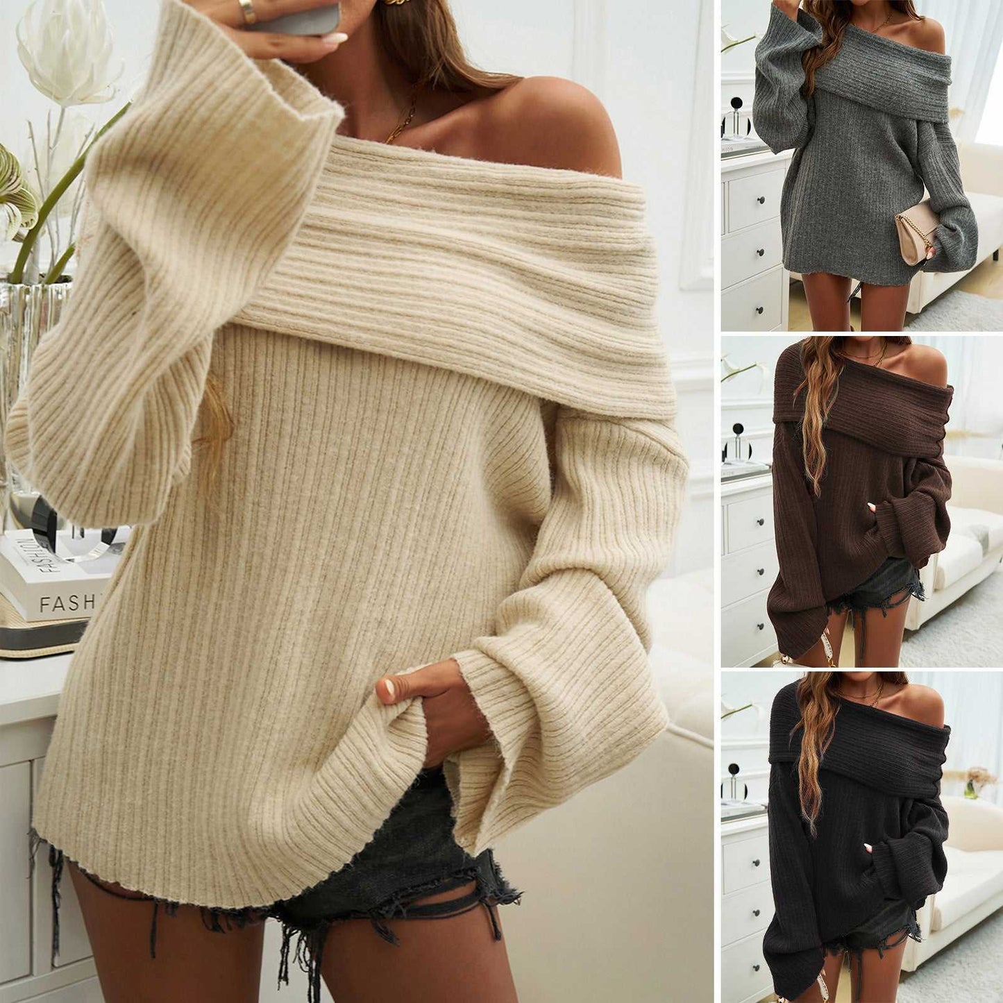 Cozy Breeze Pullover Sweater Travel Happy Women's Fall Wear