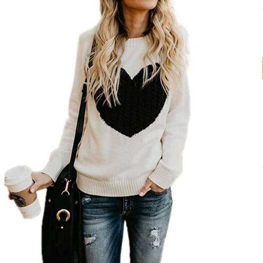 Autumn Sweater Heart Pattern Travel Essentials Shop Travel Happy Travel Happy 