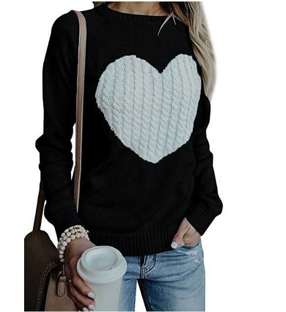 Autumn Sweater Heart Pattern Travel Essentials Shop Travel Happy Travel Happy 