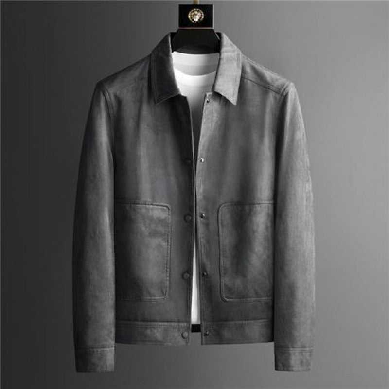 Brand High-grade Lapel Casual British Style Jacket Pu Shuai Easy Matching Clothes Travel Essentials Shop Travel Happy Travel Happy 