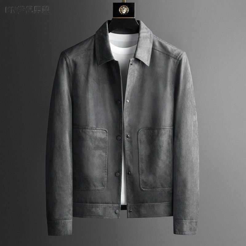 Brand High-grade Lapel Casual British Style Jacket Pu Shuai Easy Matching Clothes Travel Essentials Shop Travel Happy Travel Happy 