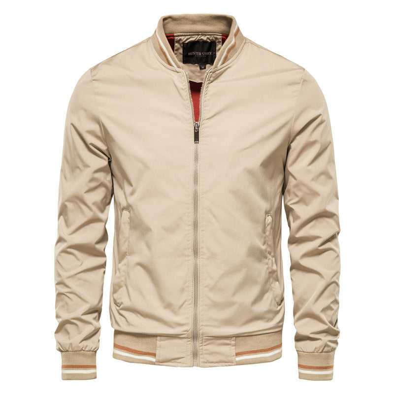 Breezy Vibes Men’s Zip-Up Jacket Travel Happy Coats & Jackets