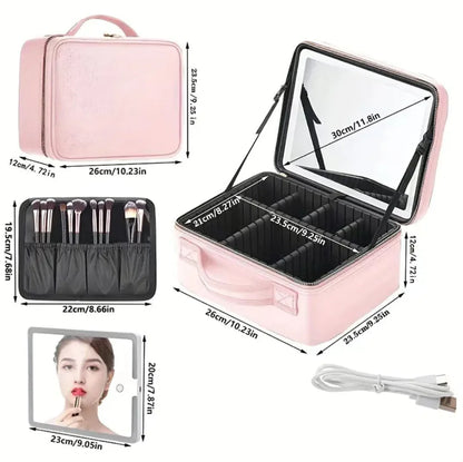 Mobile Vanity Case with 4K LED Mirror