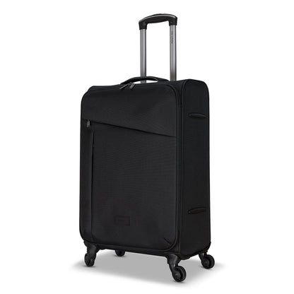 3-Piece Soft-Side Luggage Set with Contrast Handles – Spinner Wheels