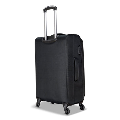 3-Piece Soft-Side Luggage Set with Contrast Handles – Spinner Wheels