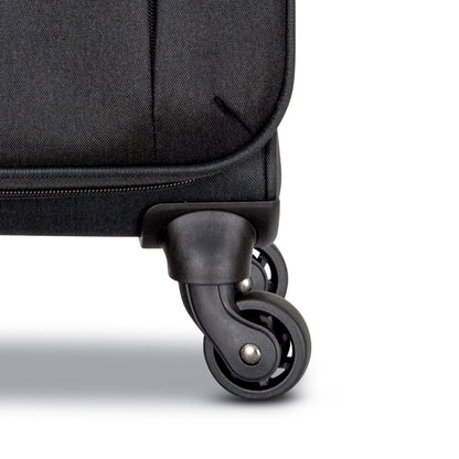 3-Piece Soft-Side Luggage Set with Contrast Handles – Spinner Wheels