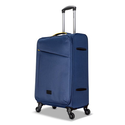 3-Piece Soft-Side Luggage Set with Contrast Handles – Spinner Wheels
