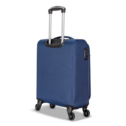 3-Piece Soft-Side Luggage Set with Contrast Handles – Spinner Wheels