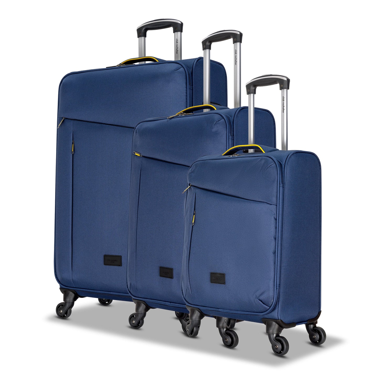 3-Piece Soft-Side Luggage Set with Contrast Handles – Spinner Wheels