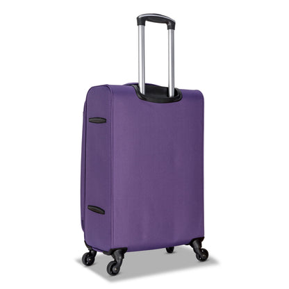 3-Piece Soft-Side Luggage Set with Contrast Handles – Spinner Wheels