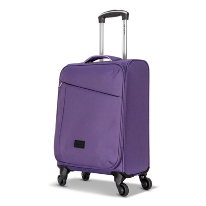 3-Piece Soft-Side Luggage Set with Contrast Handles – Spinner Wheels