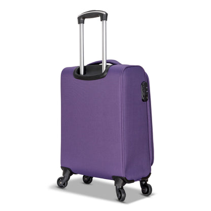 3-Piece Soft-Side Luggage Set with Contrast Handles – Spinner Wheels