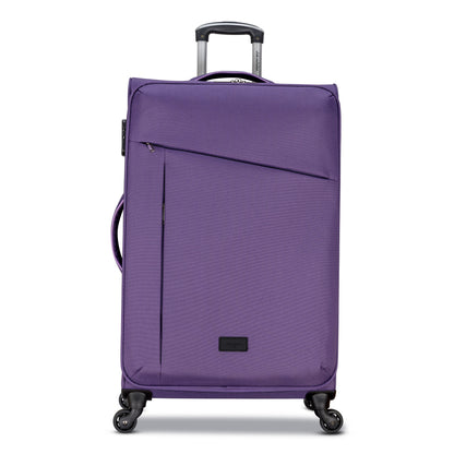 3-Piece Soft-Side Luggage Set with Contrast Handles – Spinner Wheels