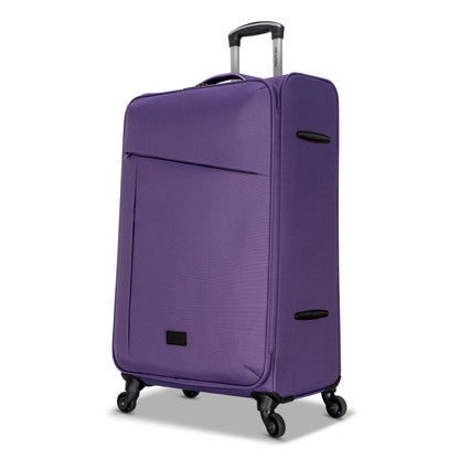 3-Piece Soft-Side Luggage Set with Contrast Handles – Spinner Wheels