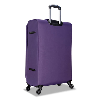 3-Piece Soft-Side Luggage Set with Contrast Handles – Spinner Wheels