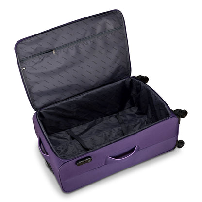 3-Piece Soft-Side Luggage Set with Contrast Handles – Spinner Wheels