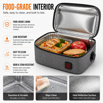 LITEGUEST USB Heated Insulated Lunch Bag | Keeps Meals Warm